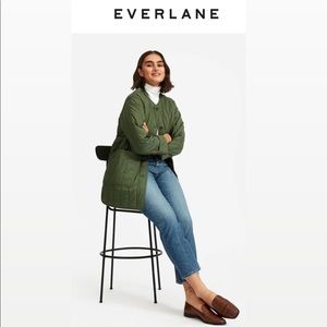 Everlane  Cotton Quilted Jacket in Green NWT